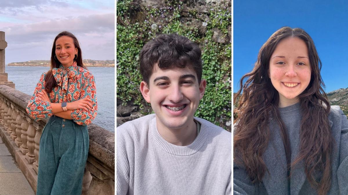 Por la izquierda: Sara González, Unai García y Carla González.