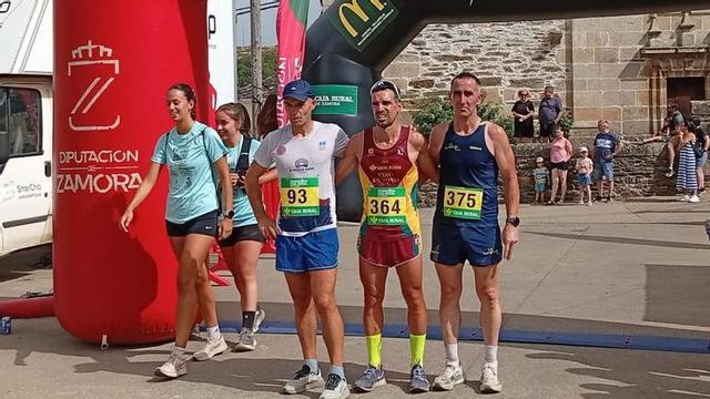 Podios masculino del Trail de Hermisende.  | CEDIDA