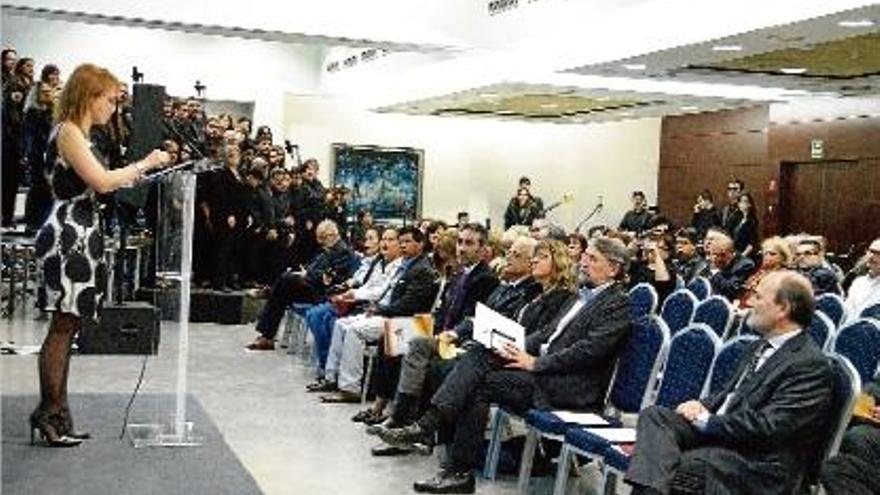 Un moment de l&#039;acte per celebrar el Dia de la Reforma, ahir a Girona.