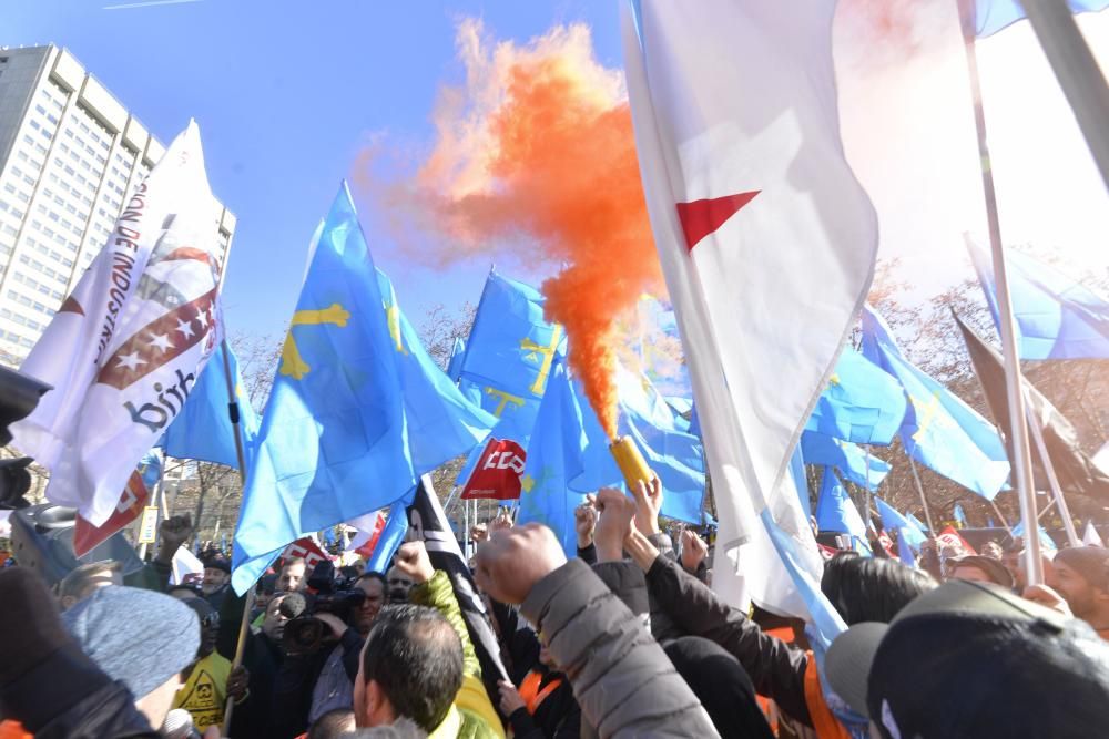 Manifestación de trabajadores de Alcoa en Madrid