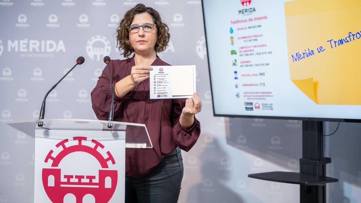 La delegada de Participación Ciudadana, Susana Fajardo, este jueves en Mérida.