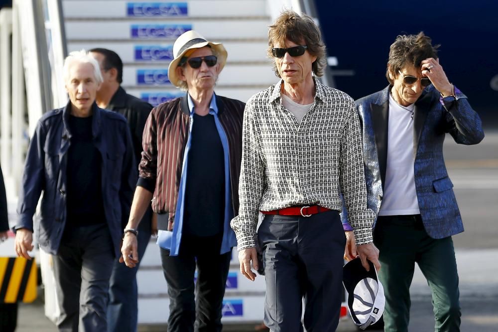 The Rolling Stones aterrizaron hoy en La Habana, donde todo está listo para el concierto gratuito y multitudinario que ofrecerán mañana en la capital cubana.