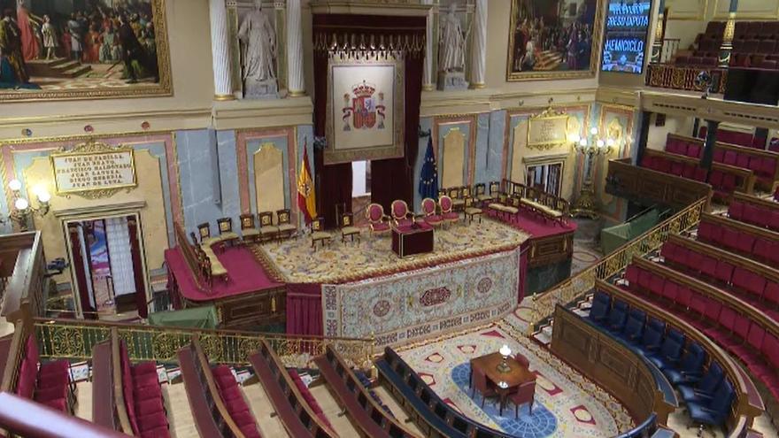 Todo preparado para el acto de la jura de la Constitución de la Princesa Leonor