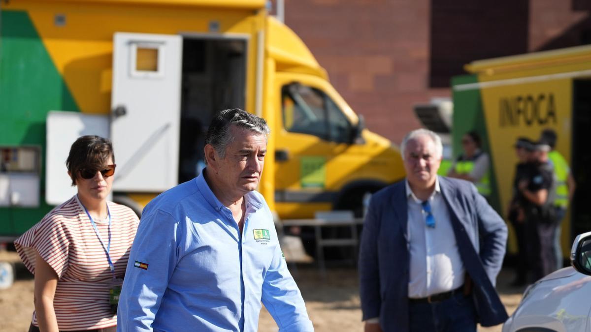 Imagen de Antonio Sanz, en un Puesto de Mando Avanzado.