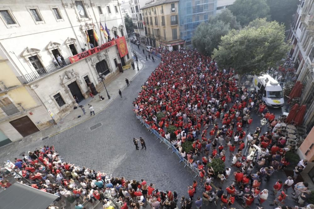 El Real Mallorca celebra el ascenso a Primera División