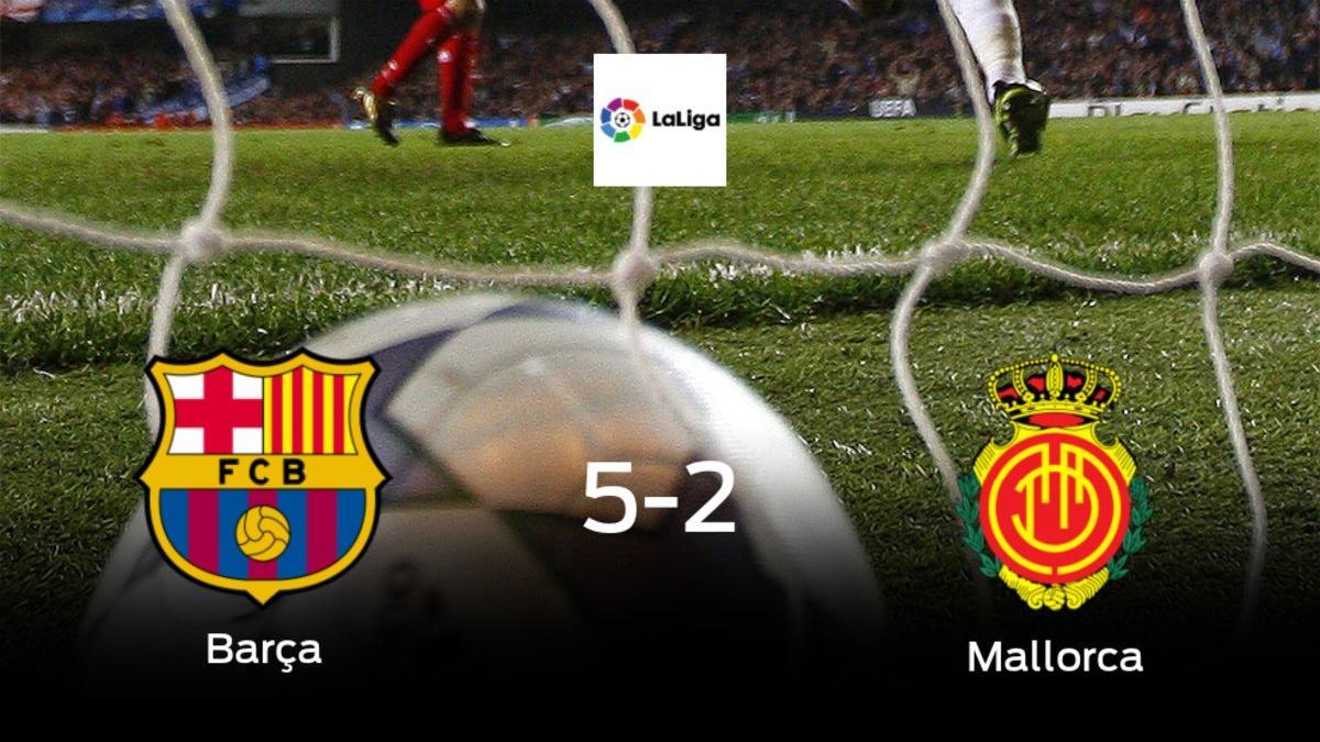 El Barcelona muestra su poderío tras golear al Mallorca (5-2)