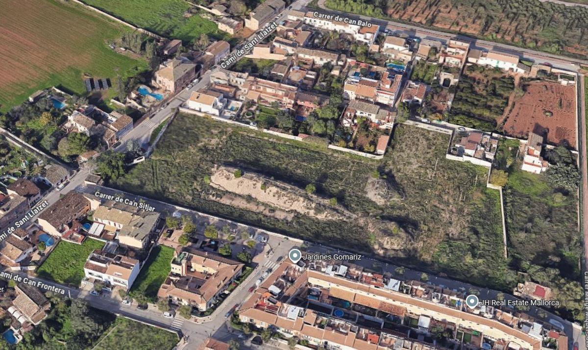 Imagen aérea de la parcela afectada.