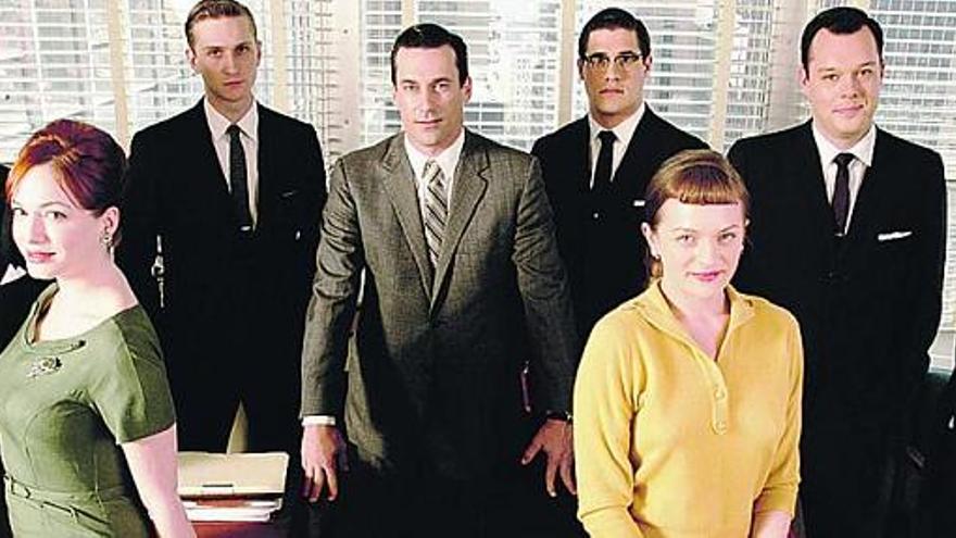 Parte del elenco de la serie «Mad men».