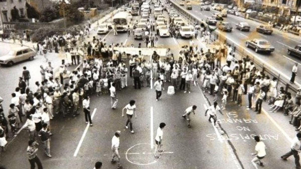El Mundialito de la Meridiana, una protesta vecinal de 1982.