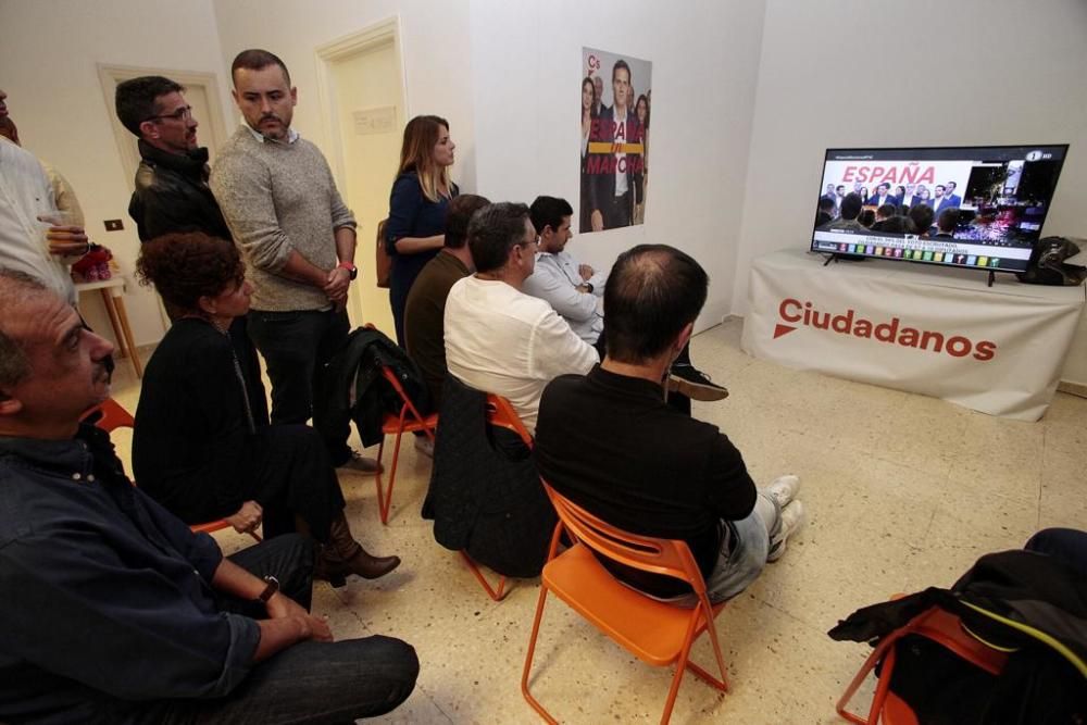 Reaccion de Ciudadanos a la noche electoral.