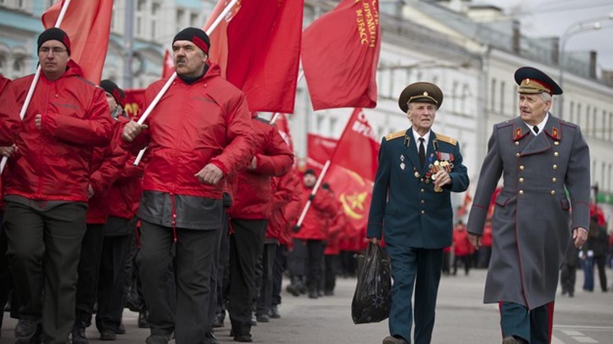 Marcha en apoyo de la intervención del Kremlin en Crimea.