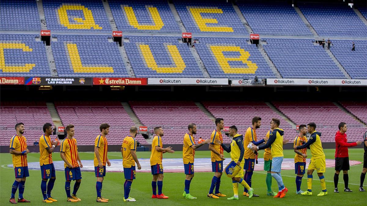 El Barça-Las Palmas se jugó sin público en las gradas