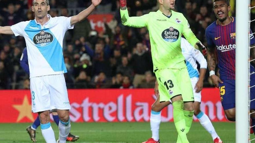 Rubén y Navarro, en el segundo gol azulgrana.