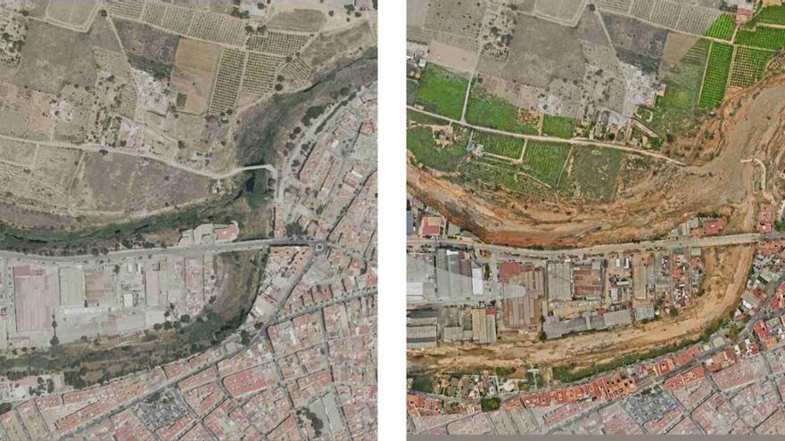 El antes y después del impacto de la dana en Torrent