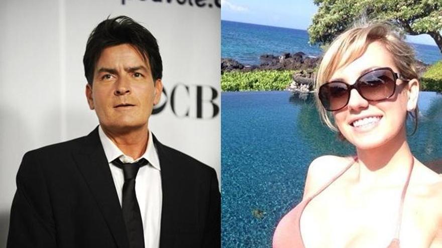 Charlie Sheen y su prometida Brett Rossi.