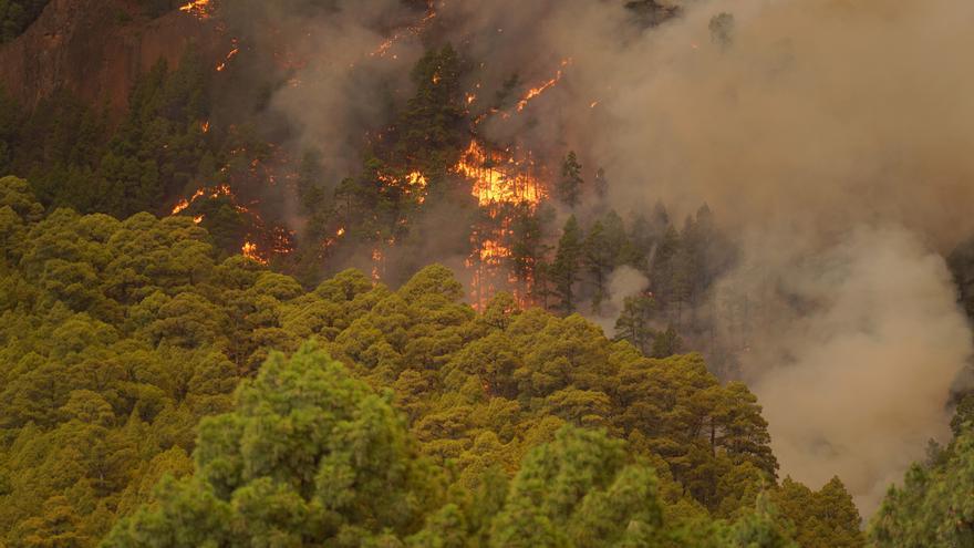 Cierran todos los accesos al Teide ante un incendio dinámico que sigue descontrolado