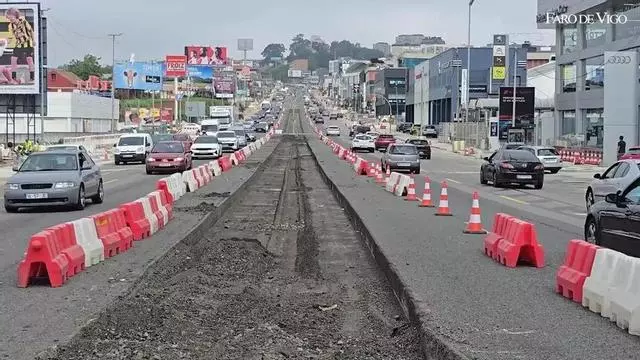 Así están las obras en la Avenida Madrid de Vigo
