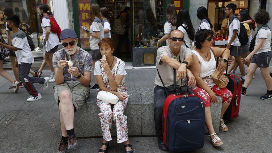 Turistas en el centro de Madrid.