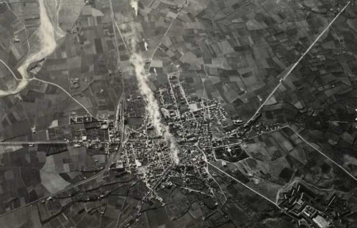 Imatges d'un bomberdeig de l'aciació italiana sobre Figueres el 1939