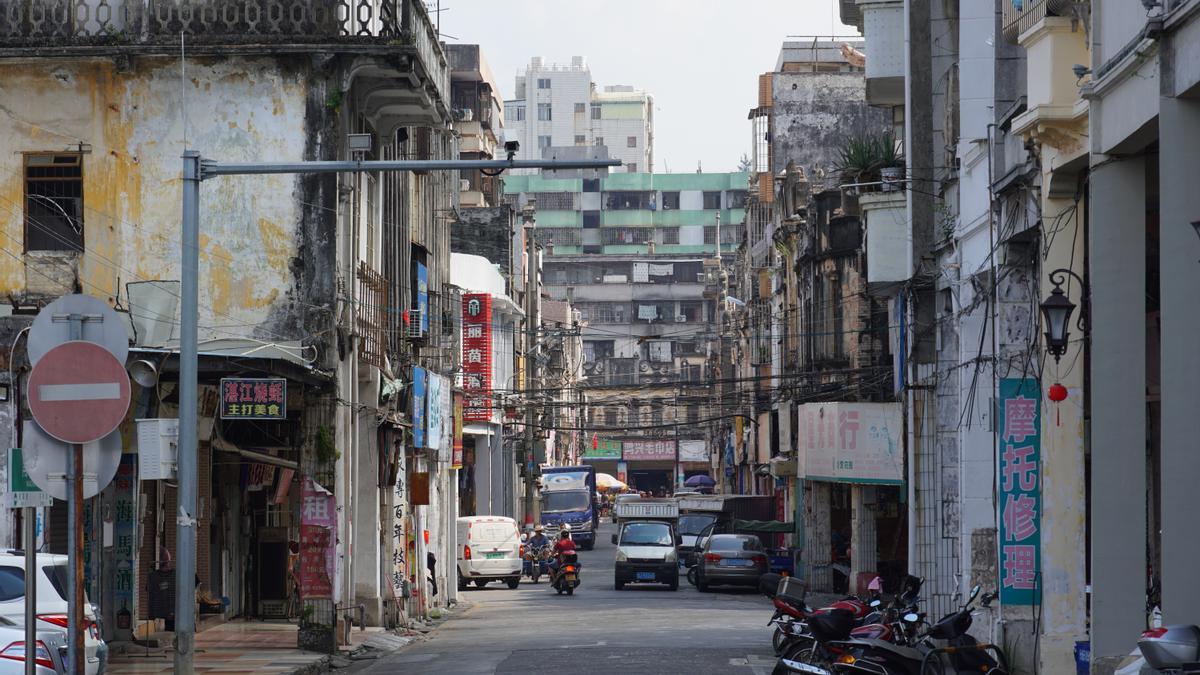 Una calle de la ciudad de Taishan.