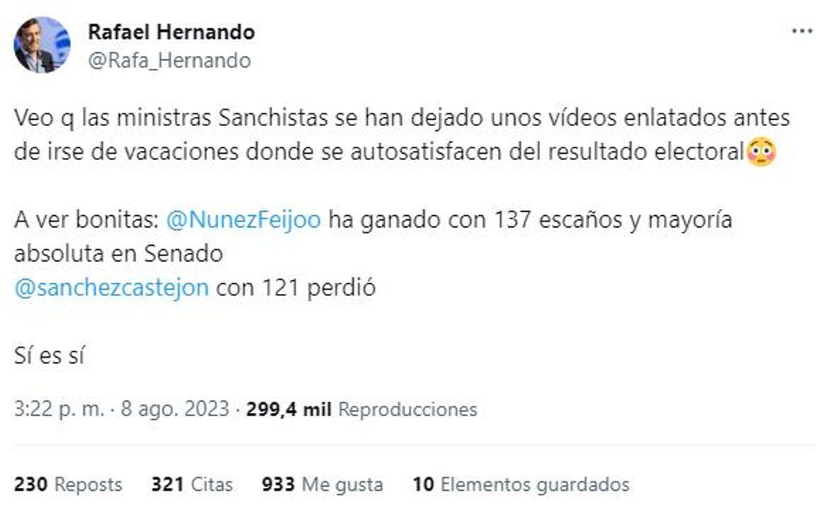 Rafael Hernando Twitter