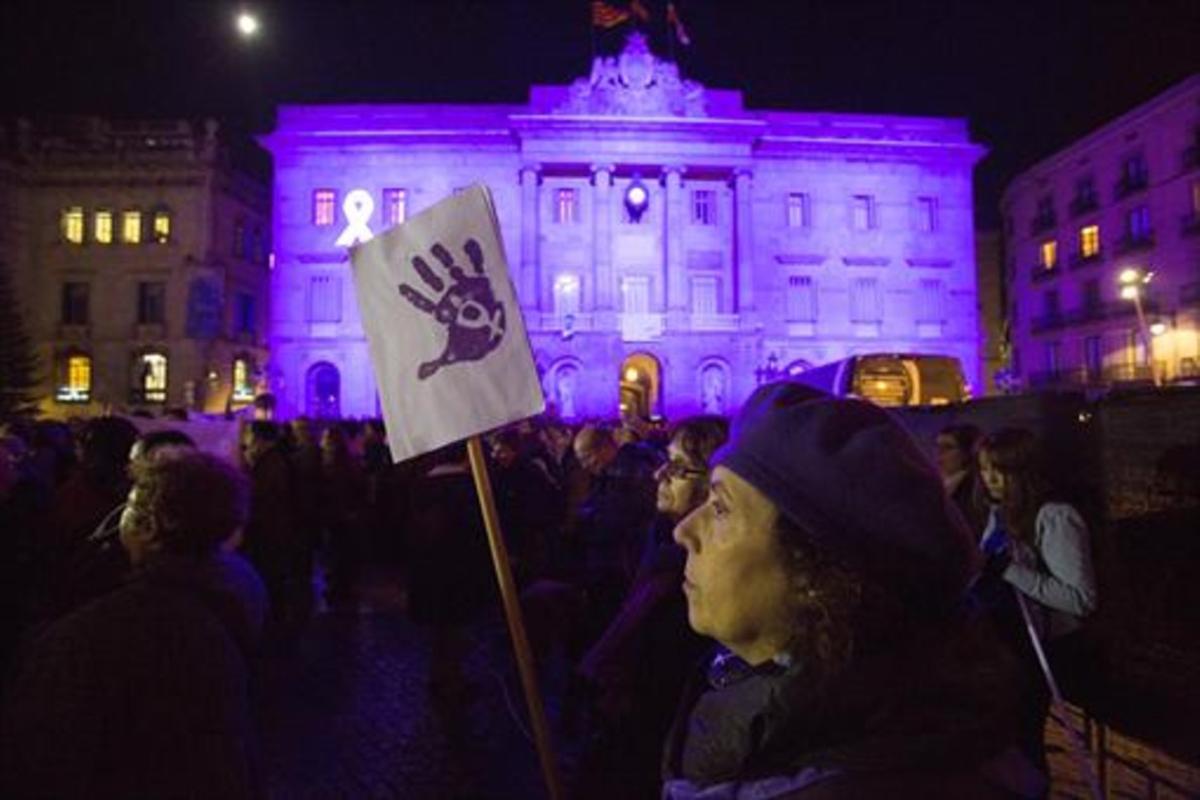 Protesta contra la violencia machista, el pasado noviembre, en Barcelona.