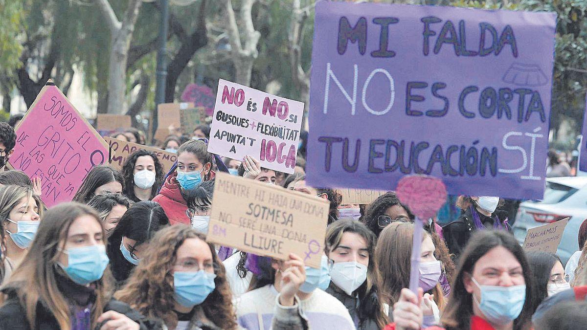 Manifestación contra la violencia sexual.