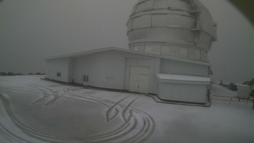 La borrasca deja nieve en Tenerife y La Palma