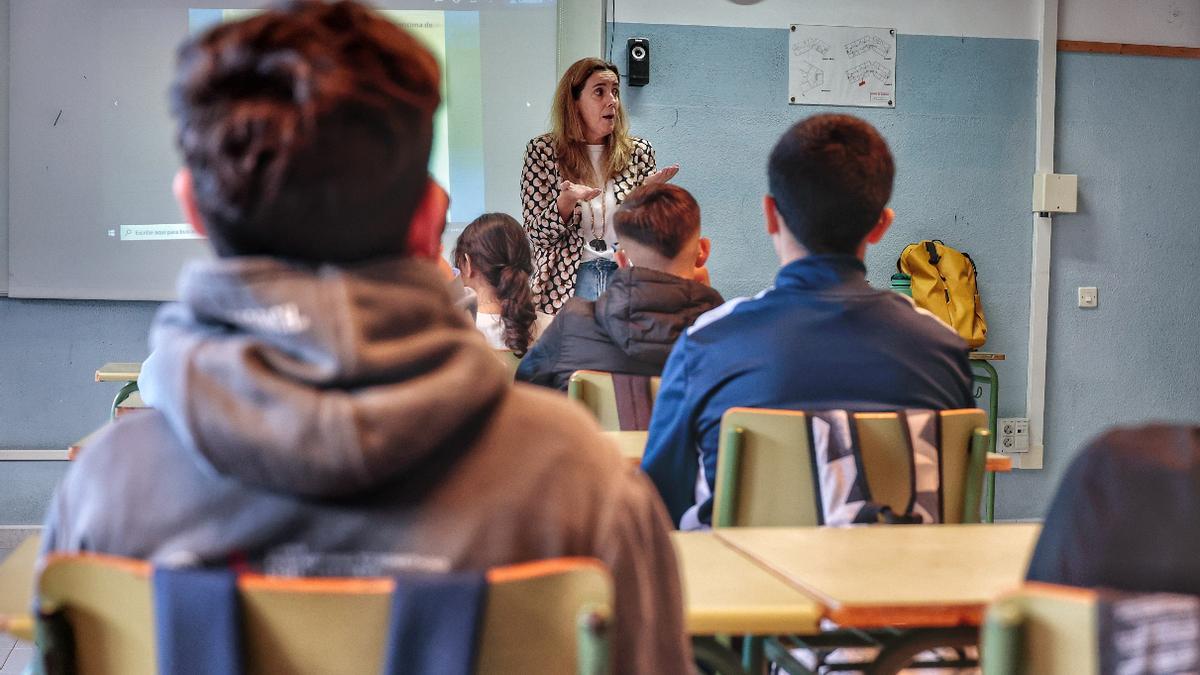 Un aula de Canarias.