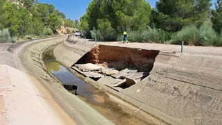 El trasvase estará cerrado más de un mes por el grave hundimiento de un tramo en Albacete