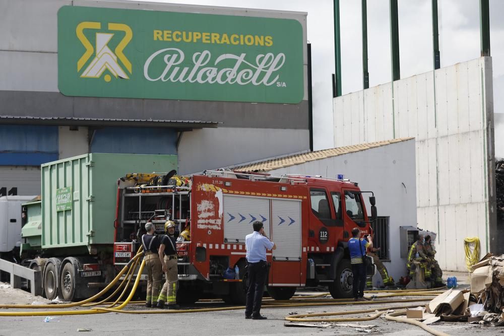 Nou incendi a les instal·lacions recuperacions Auladell de Sarrià de Ter