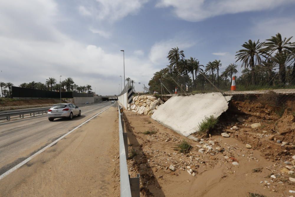 La huella del temporal en Elche