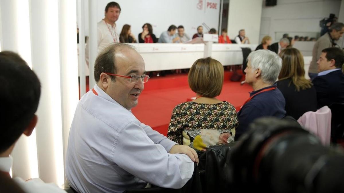 Miquel Iceta en el comité federal del PSOE