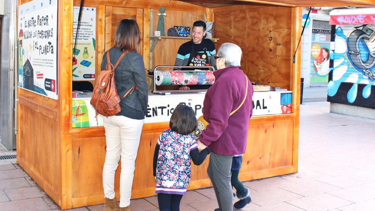 Una de las casetas instaladas en Barcelona