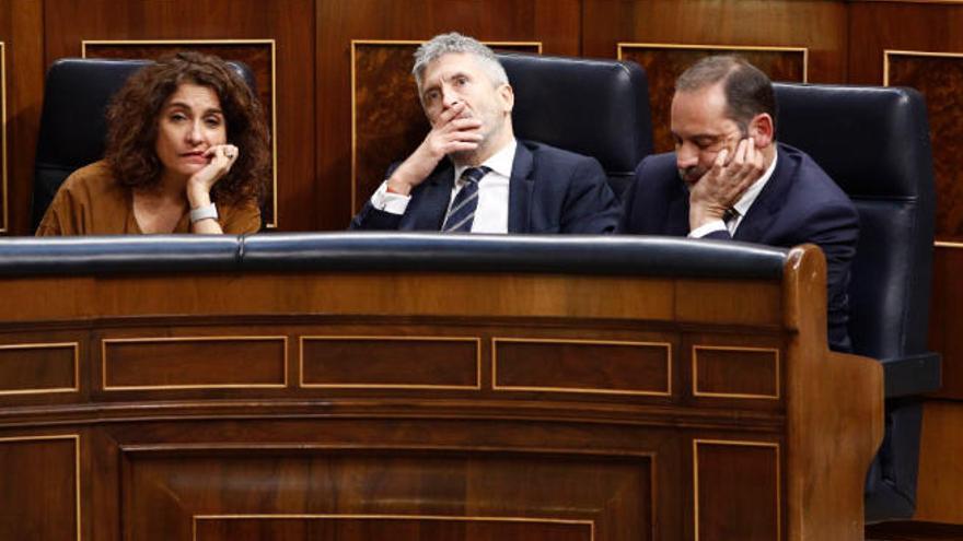 María Jesús Montero, ministra de Hacienda, ayer en el Congreso de los Diputados.