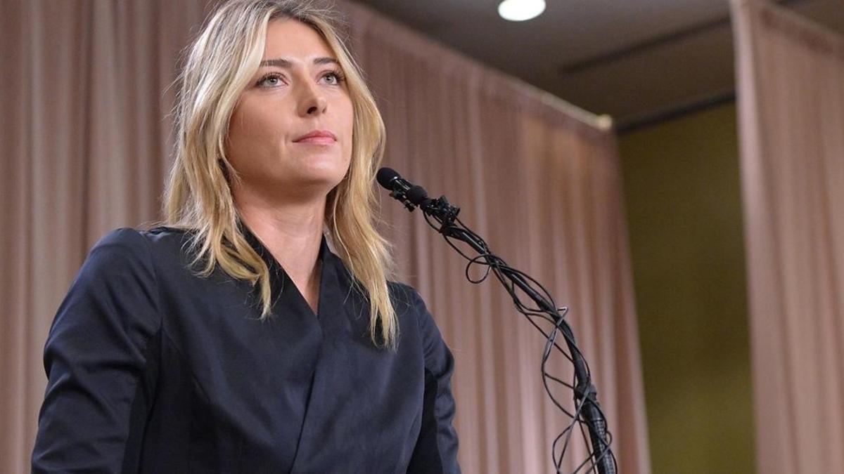 Maria Sharapova, el pasado día 7, cuando anunció que había dado positivo de dopaje.