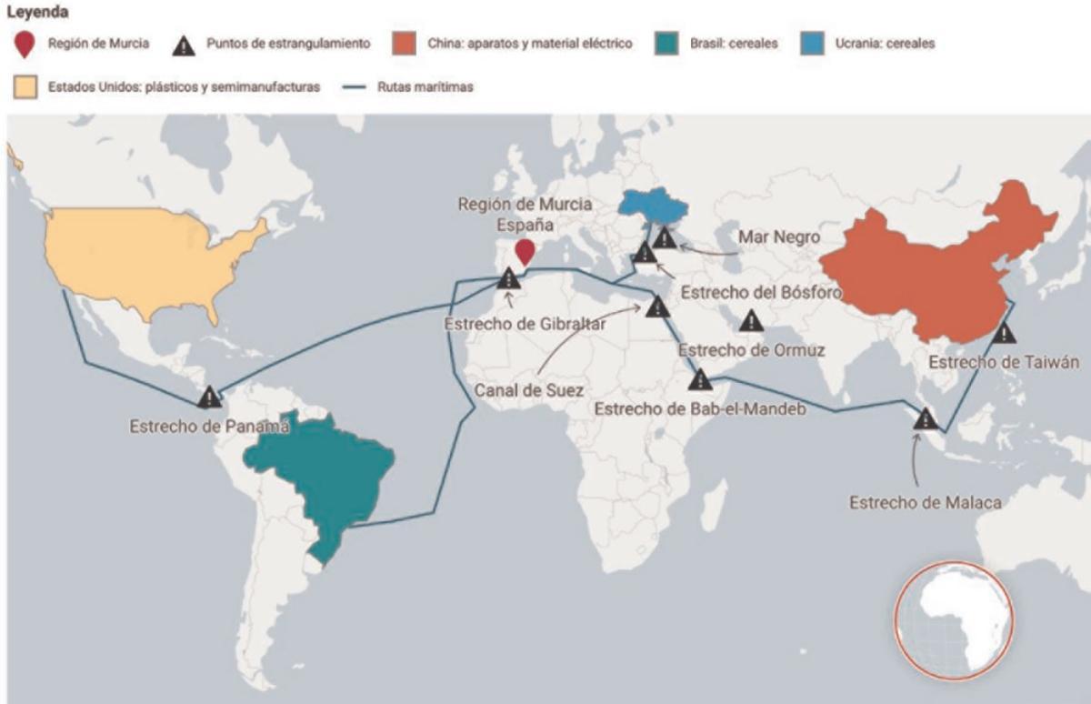 Mapamundi con la representación de vulnerabilidades.