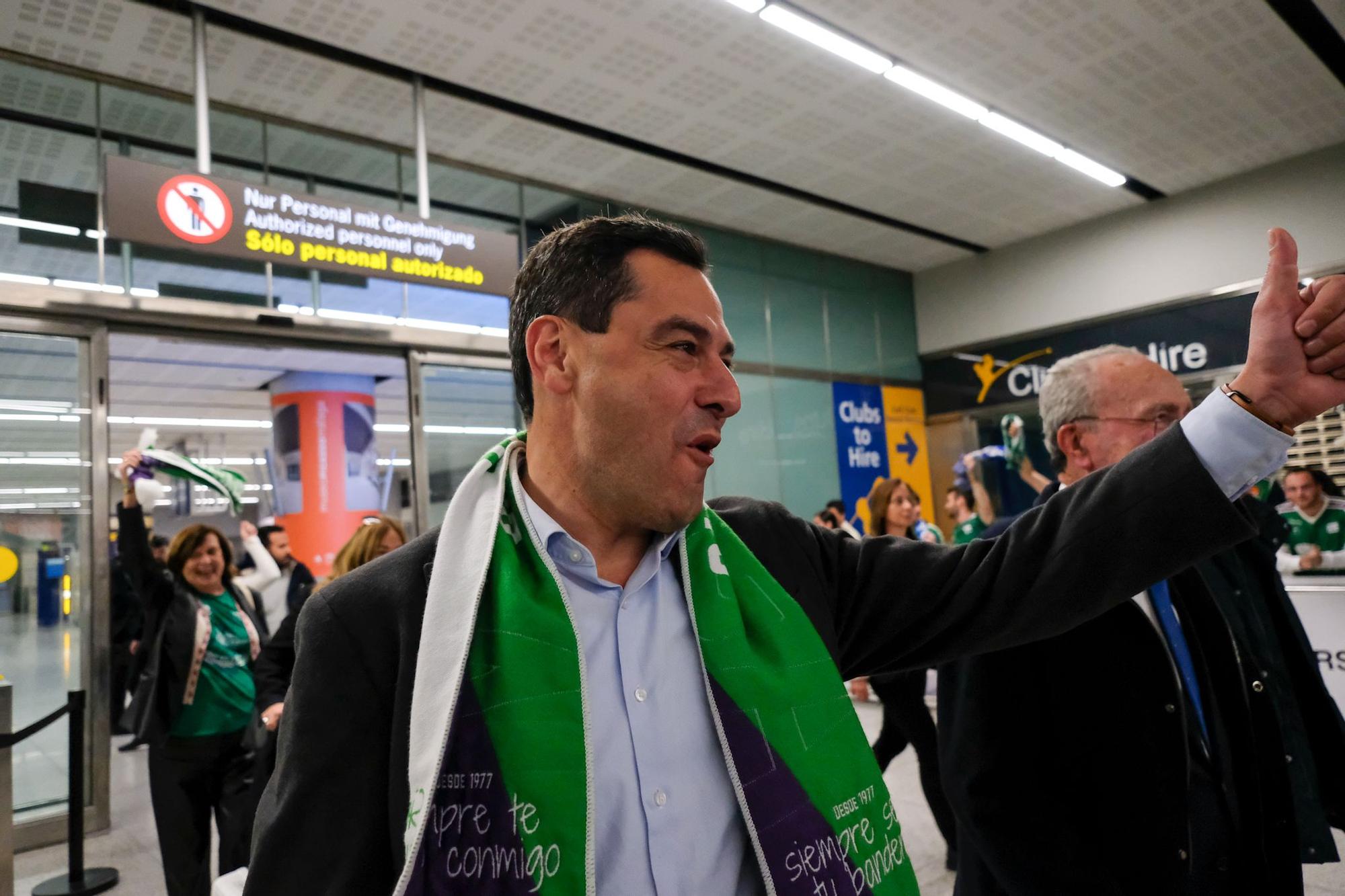 La llegada del Unicaja al aeropuerto de Málaga tras ganar la Copa del Rey