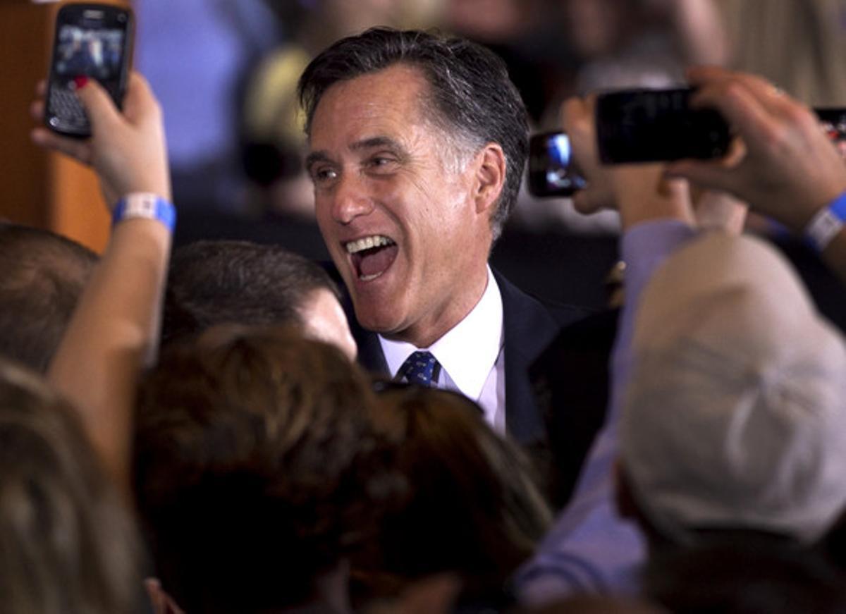 Mitt Romney en un acte a Massachusetts.