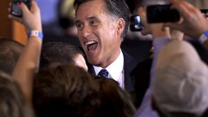 Mitt Romney en un acte a Massachusetts.