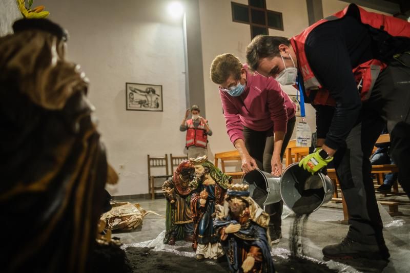 Pesebre volcánico del IGN con la Iglesia Tajuya