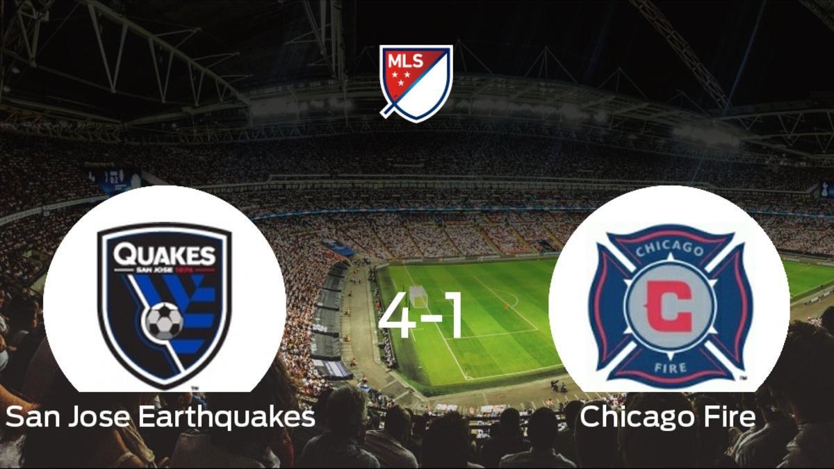 El San Jose Earthquakes se lleva la victoria tras golear 4-1 al Chicago Fire