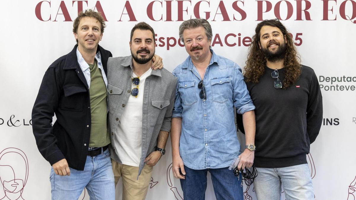 El equipo valenciano, ganador del tercer premio en el Concurso de España de Cata de vinos a ciegas: Guillaume Glories, Paco Senís, Luca Bernasconi y Carlos Cerdán.