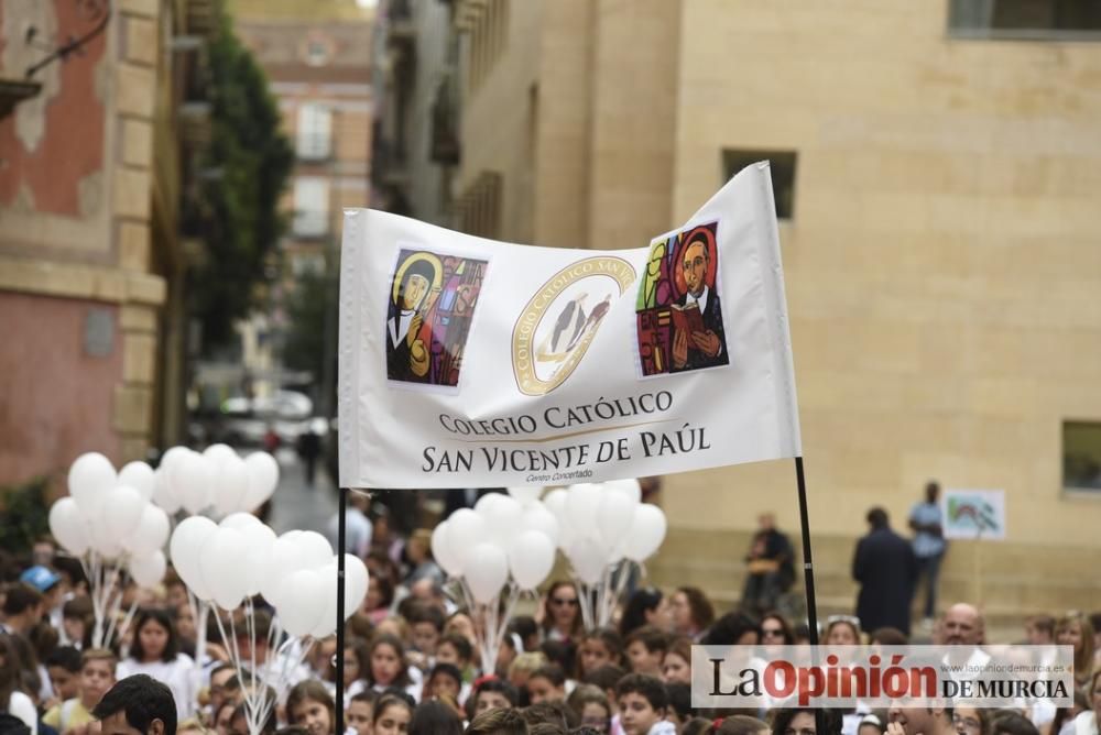 Fiesta de la Luz en la plaza Belluga de Murcia