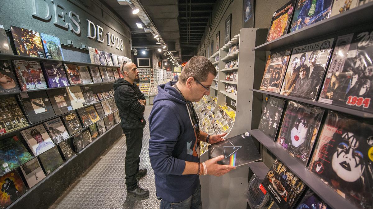 La mítica Discos Castelló, en la calle de Tallers de Barcelona.