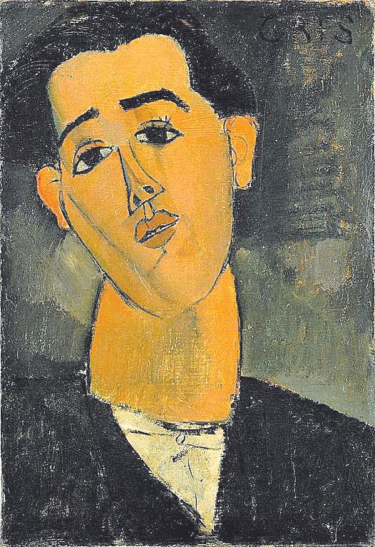 Retrato de Juan Gris por Amedeo Modigliani