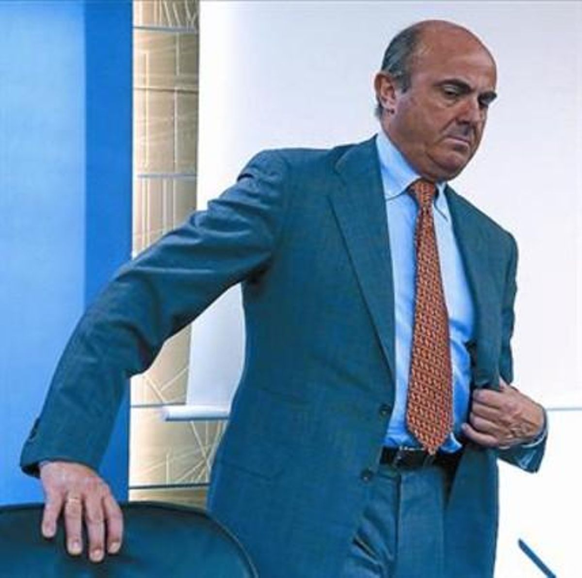 Luis de Guindos compareix en roda de premsa el passat 5 de juliol. Luis de Guindos compareix en roda de premsa el passat 5 de juliol.