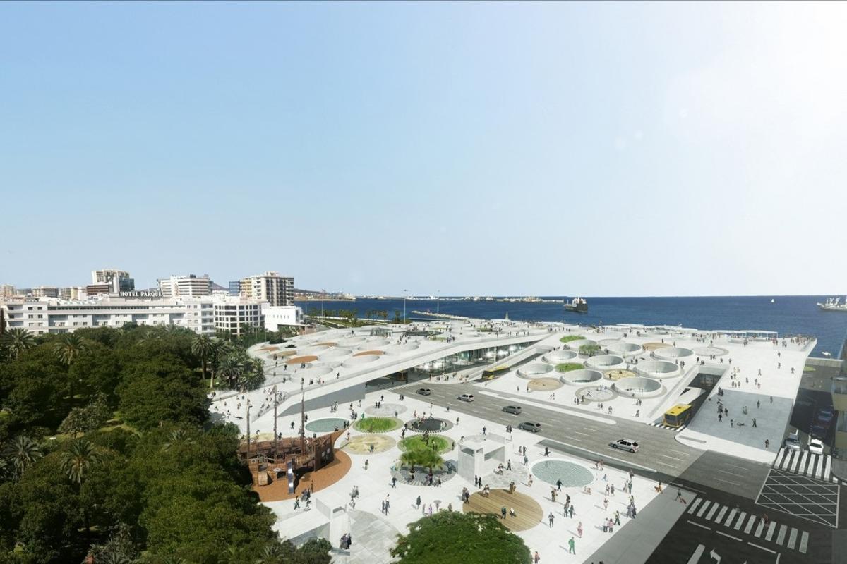 Infografía de la estación de San Telmo de acuerdo con la reforma propuesta en 2011.