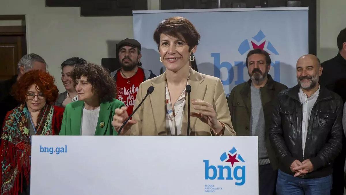 Ana Pontón este lunes en la reunión del Consello Nacional del BNG