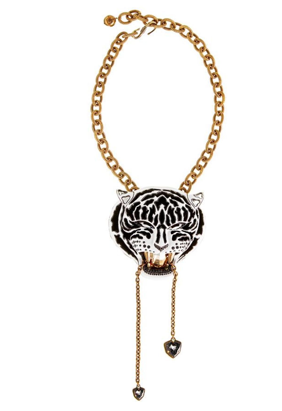 Tendencia África: collar con cabeza de tigre